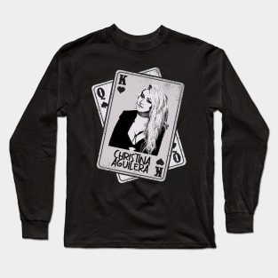 Retro Christina Aguilera Card Style Long Sleeve T-Shirt